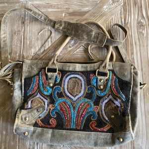 Christiana beaded bag in good shape flows shown